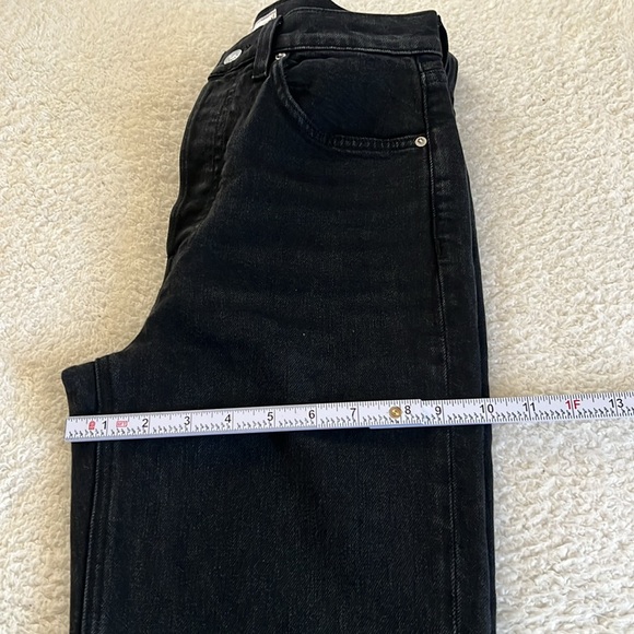 Frank & Eileen Monaghan High Waist Raw Hem Crop Jeans Black Size 27 NWOT - Picture 4 of 13